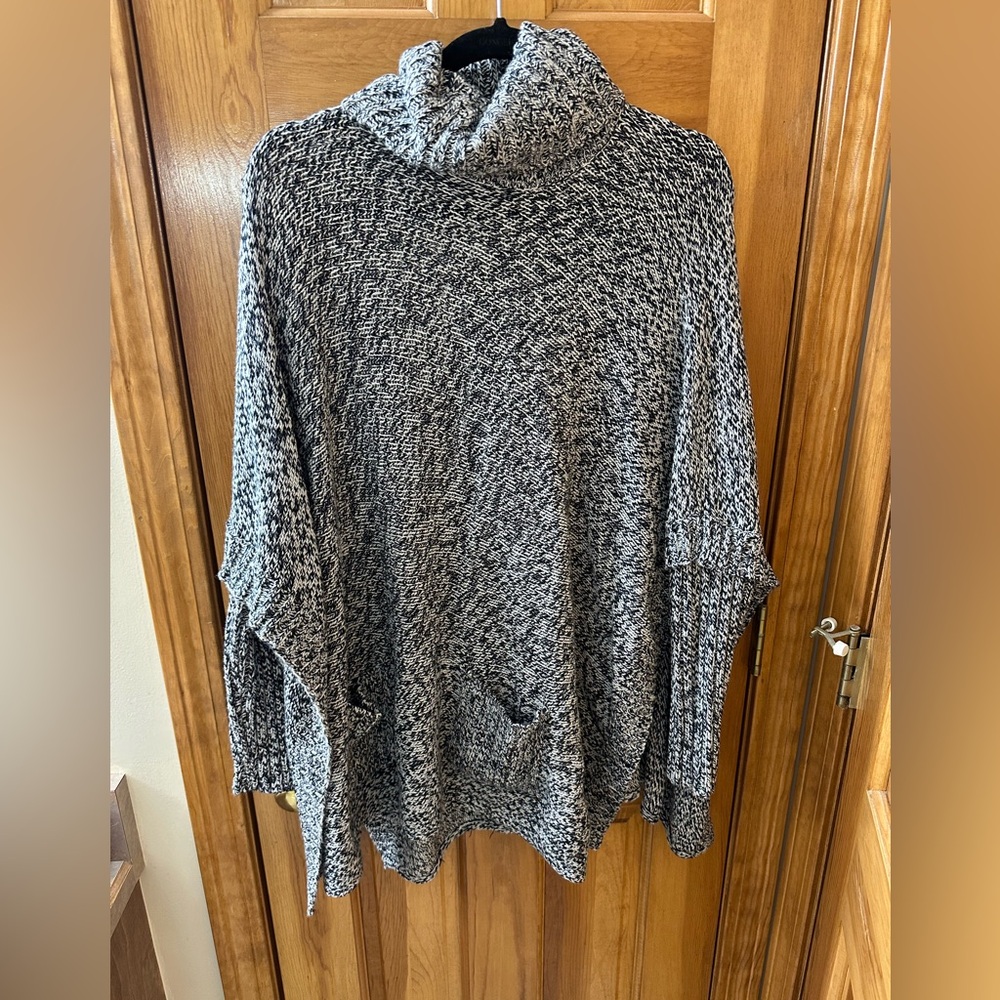 RDI Black and White Cowl Neck Sweater